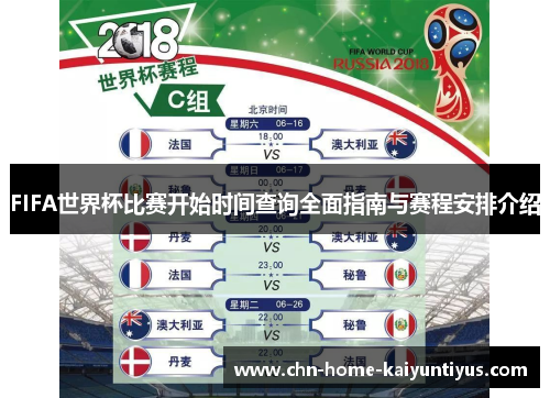 FIFA世界杯比赛开始时间查询全面指南与赛程安排介绍